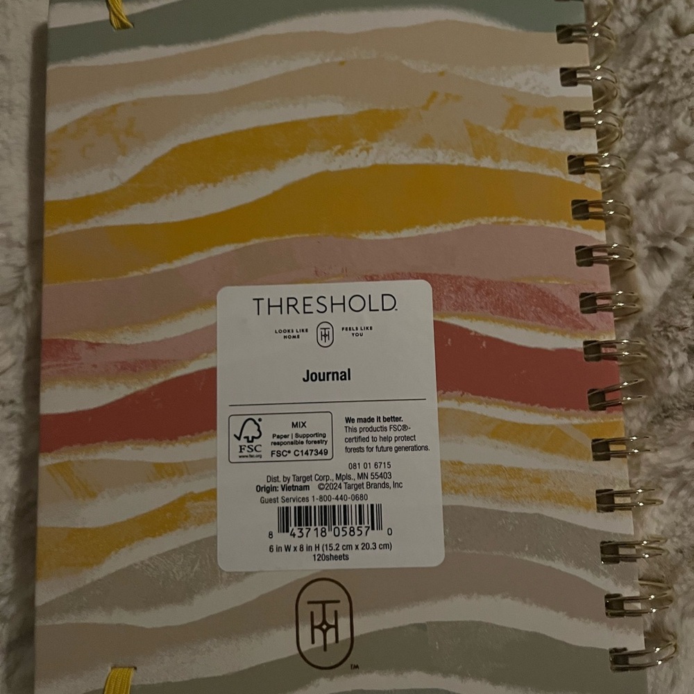 Threshold Pink and Orange Spiral Notebook